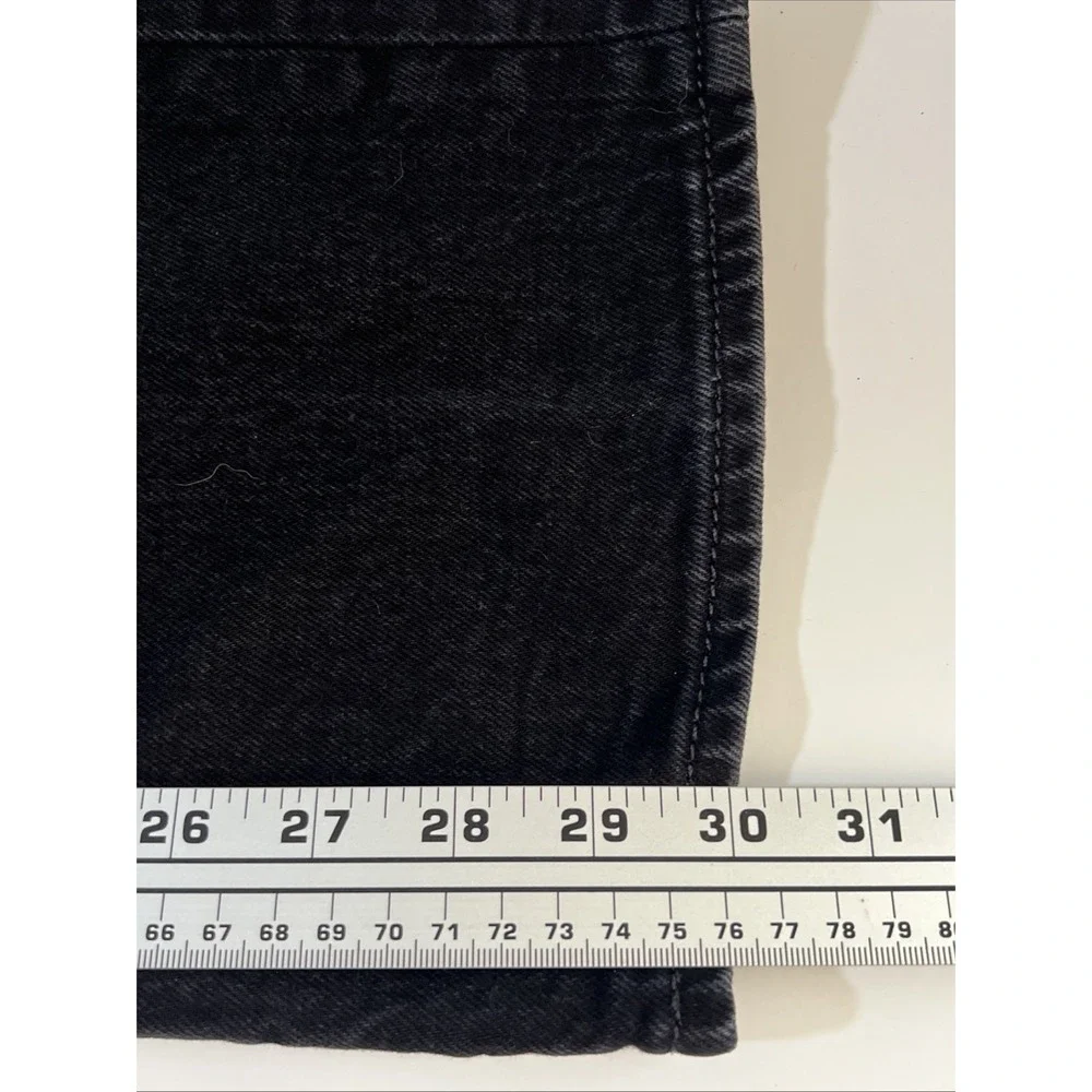 Levi's 501 Original Fit Mens Black Jeans 44x32 Button Fly Straight Leg CW-2916